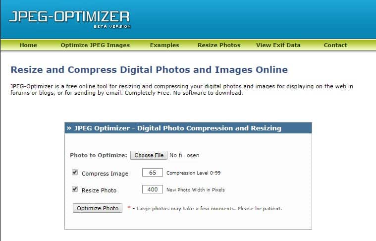 Online Image Compressor Software