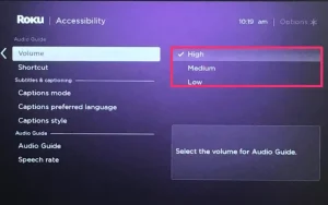 Change Volume Roku