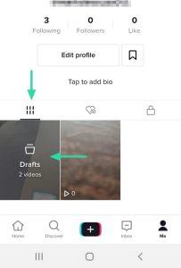 Delete TikTok Drafts