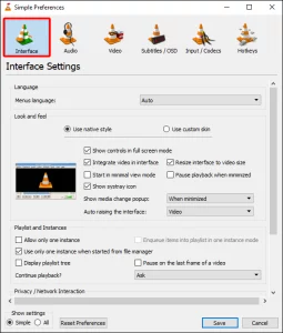 Enable Dark Mode VLC