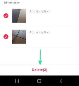 Delete TikTok Drafts