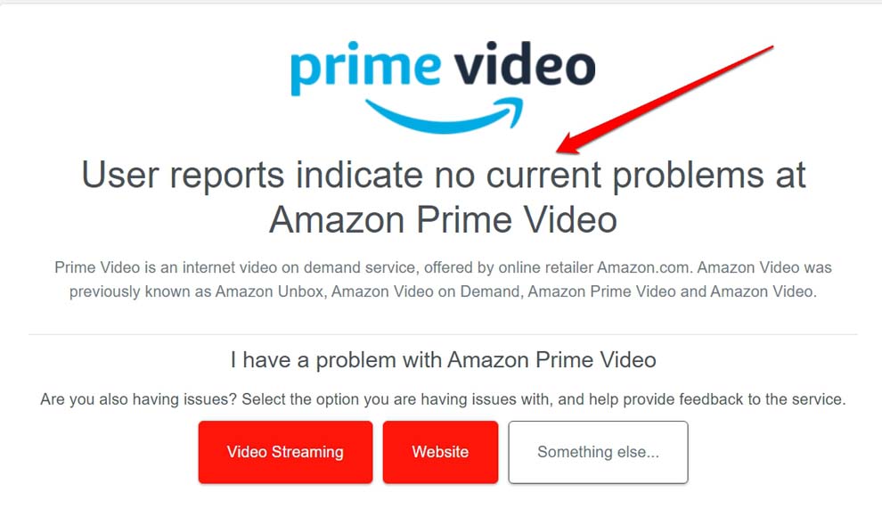 Amazon Prime Video App Not Working