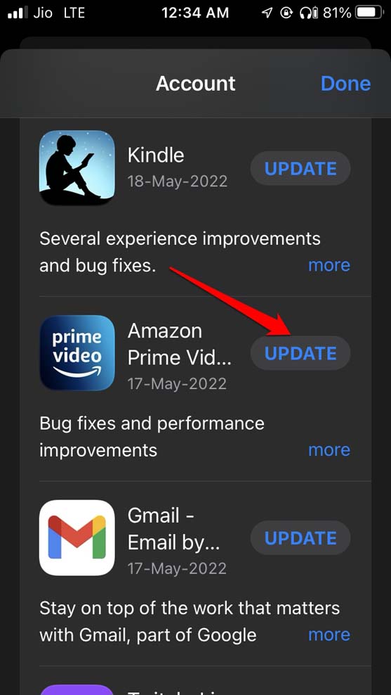 Amazon Prime Video App Not Working