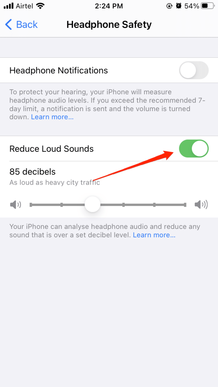 Turn Off Headphone Safety on iPhone?