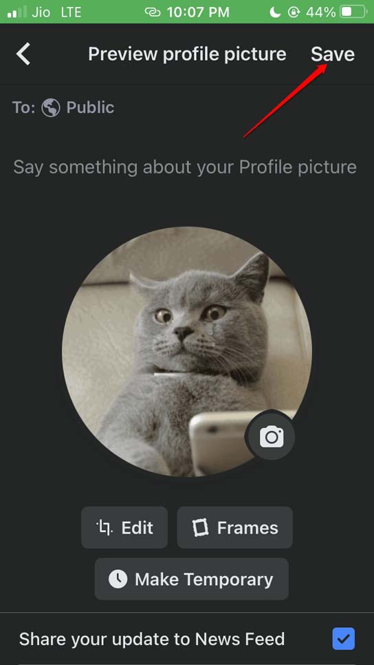 Facebook Profile Picture a GIF on Android and iOS