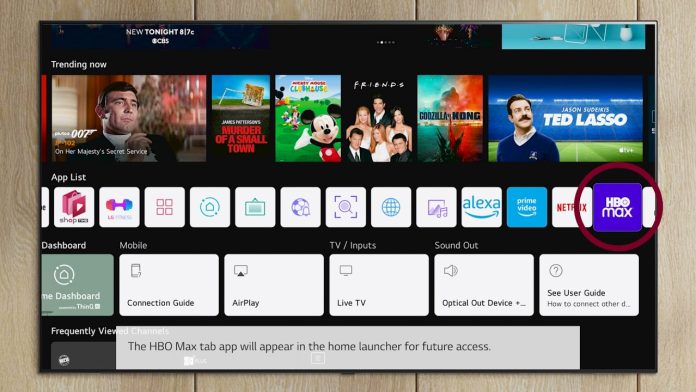HBO Max On LG Smart TV